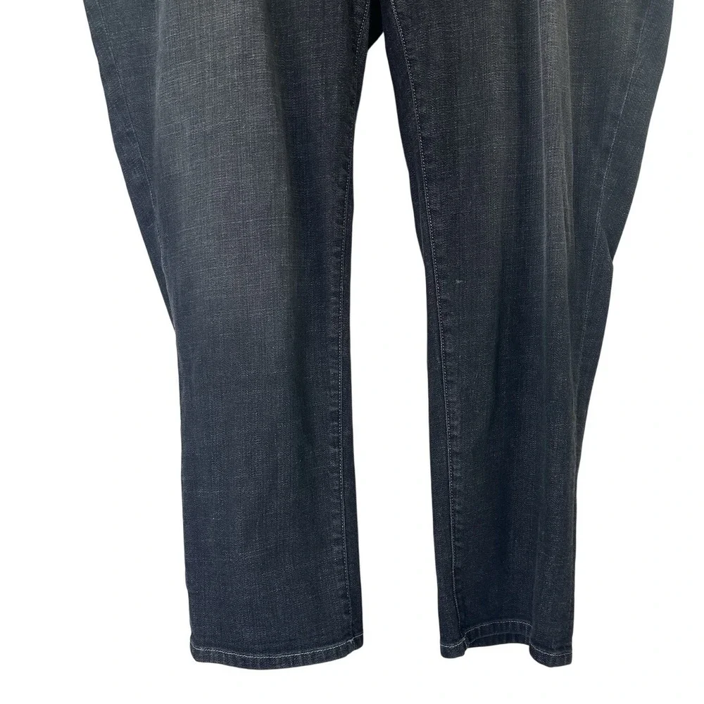 Eileen Fisher Woman Organic Cotton Stretch Denim Pants Jeans Black Women's 18W